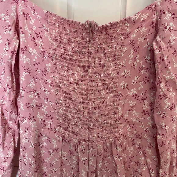 Reformation Rosalie Mini Dress Pink long sleeve 33782 - Picture 10 of 16